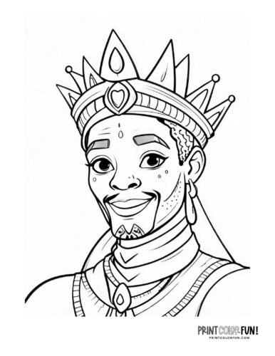 Royal prince coloring page clipart from PrintColorFun com (3)