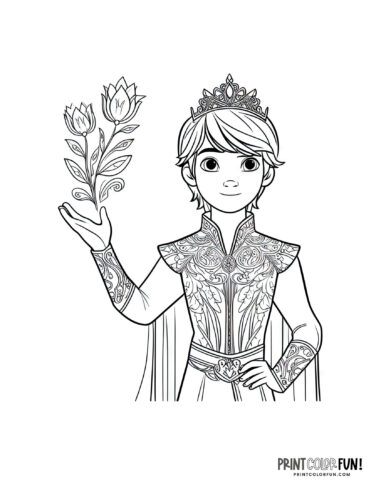 Royal prince coloring page clipart from PrintColorFun com (5)
