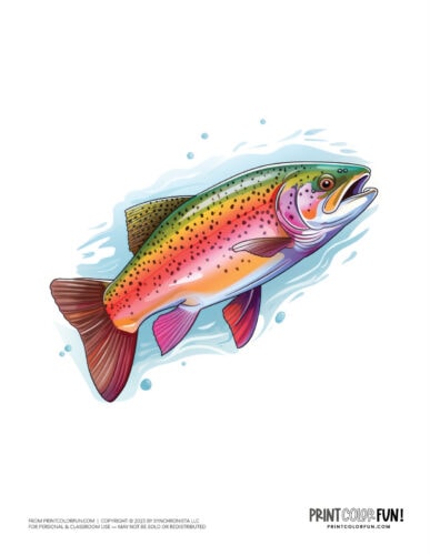 Salmon - fish color clipart from PrintColorFun com (2)