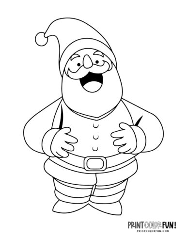 Santa saying ho ho ho for Christmas Christmas printable from PrintColorFun com