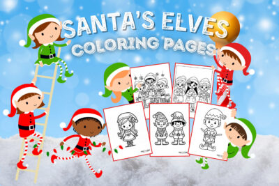Santa's elf coloring pages clipart from the North Pole from PrintColorFun com from PrintColorFun com