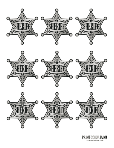 thumbnail image 2 of Sheriff Badges For Kids Pack Of 12 - Silver Star Badges With Name Stickers For Dress Up 2 of 13