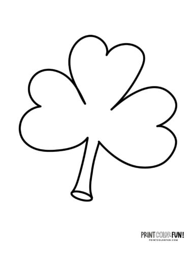 Shamrock St Patrick's Day coloring page from PrintColorFun com