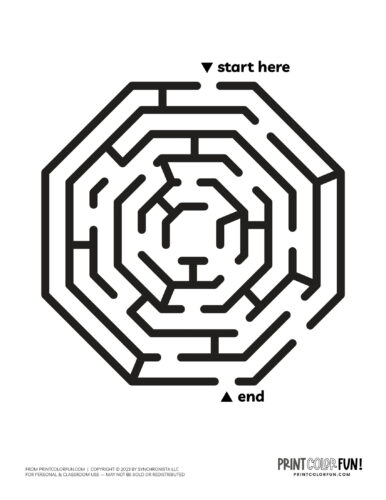 Shaped easy beginner maze from PrintColorFun com (1)