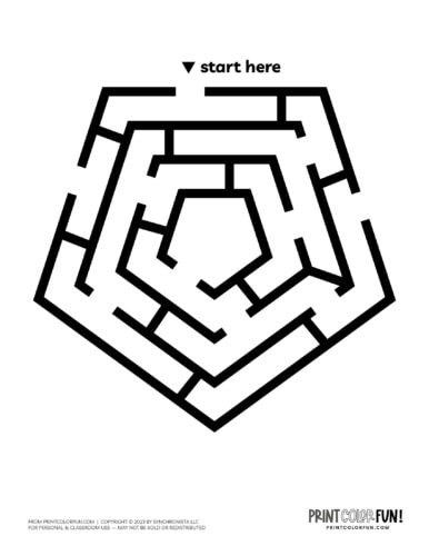 Shaped easy beginner maze from PrintColorFun com (3)