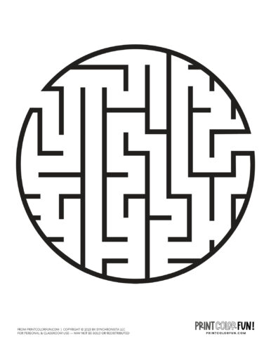 Shaped easy beginner maze from PrintColorFun com (6)