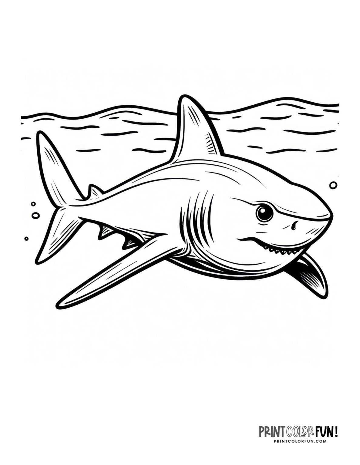 21 shark clipart & coloring pages: Dive into a sea of fun and ...