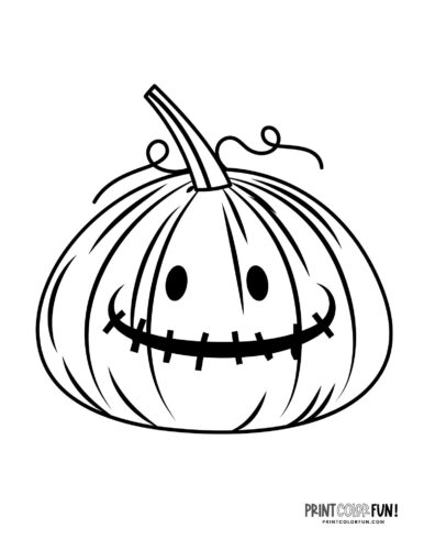 Silly jack o'lantern coloring page printable (2)
