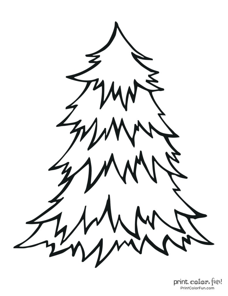 10 Blank Christmas Tree Designs for Creative Coloring