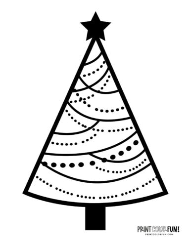 Simple decorated Christmas tree coloring from PrintColorFun com (10)