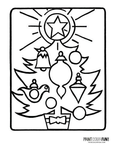 Simple decorated Christmas tree coloring from PrintColorFun com (31)
