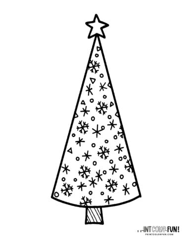 Simple decorated Christmas tree coloring from PrintColorFun com (6)
