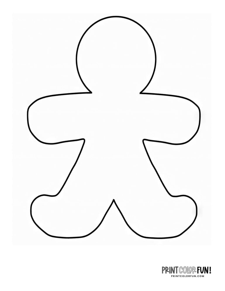 Gingerbread Man Coloring Pages: 29 Blank & Decorated Printables For 