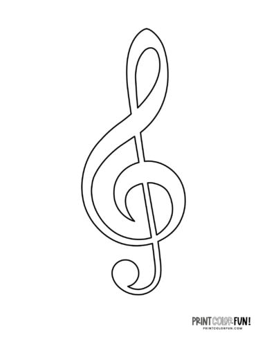 10+ Musical notes clipart & coloring pages, at PrintColorFun.com
