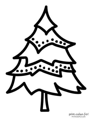 Top 100 Christmas tree coloring pages: The ultimate (free!) printable collection - Print Color Fun!