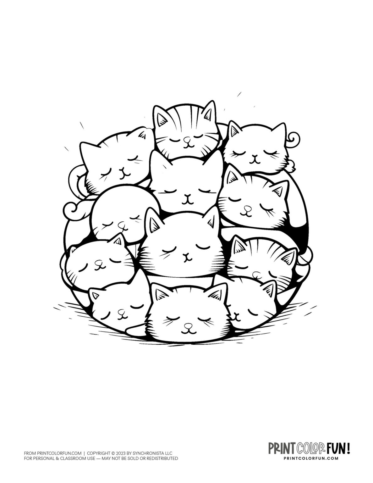 25+ purr-fectly adorable kitten coloring pages, clipart & activities