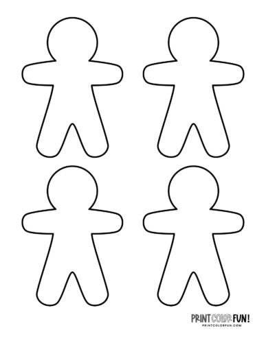 Small blank gingerbread man shapes to color from PrintColorFun com (2)
