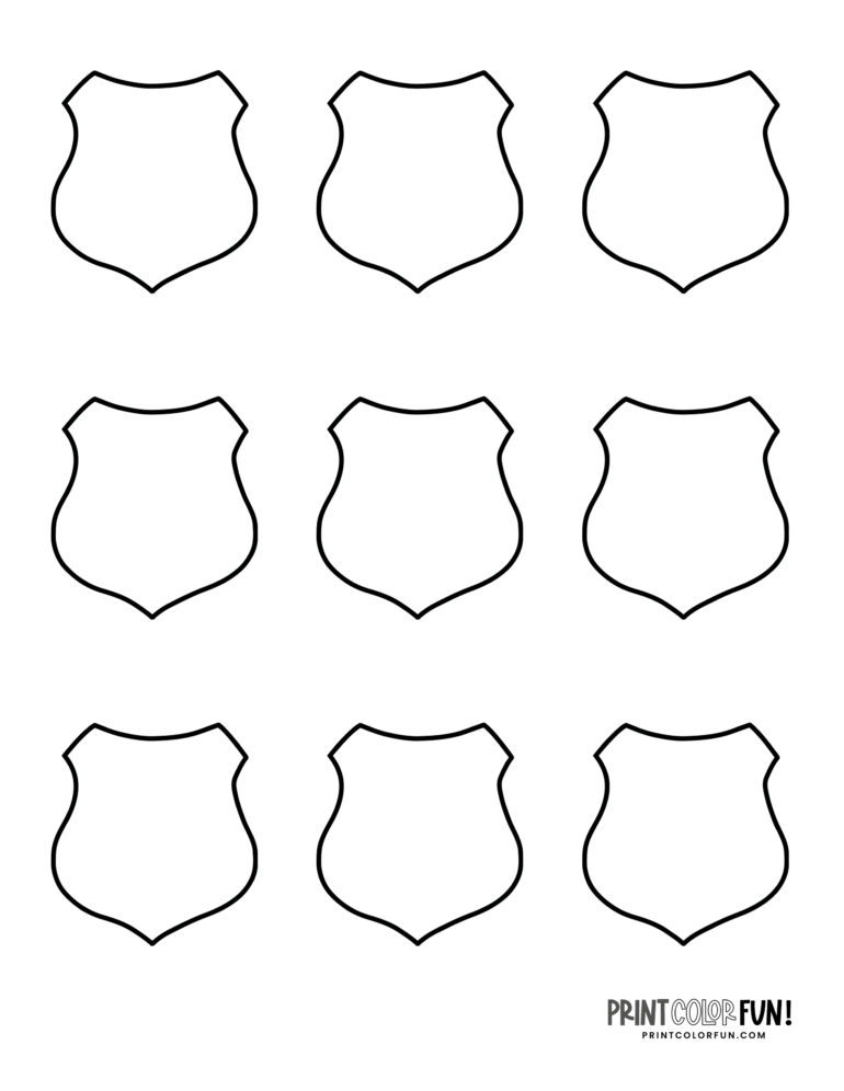 These 24 cool sheriff & police badge clipart and coloring pages make ...