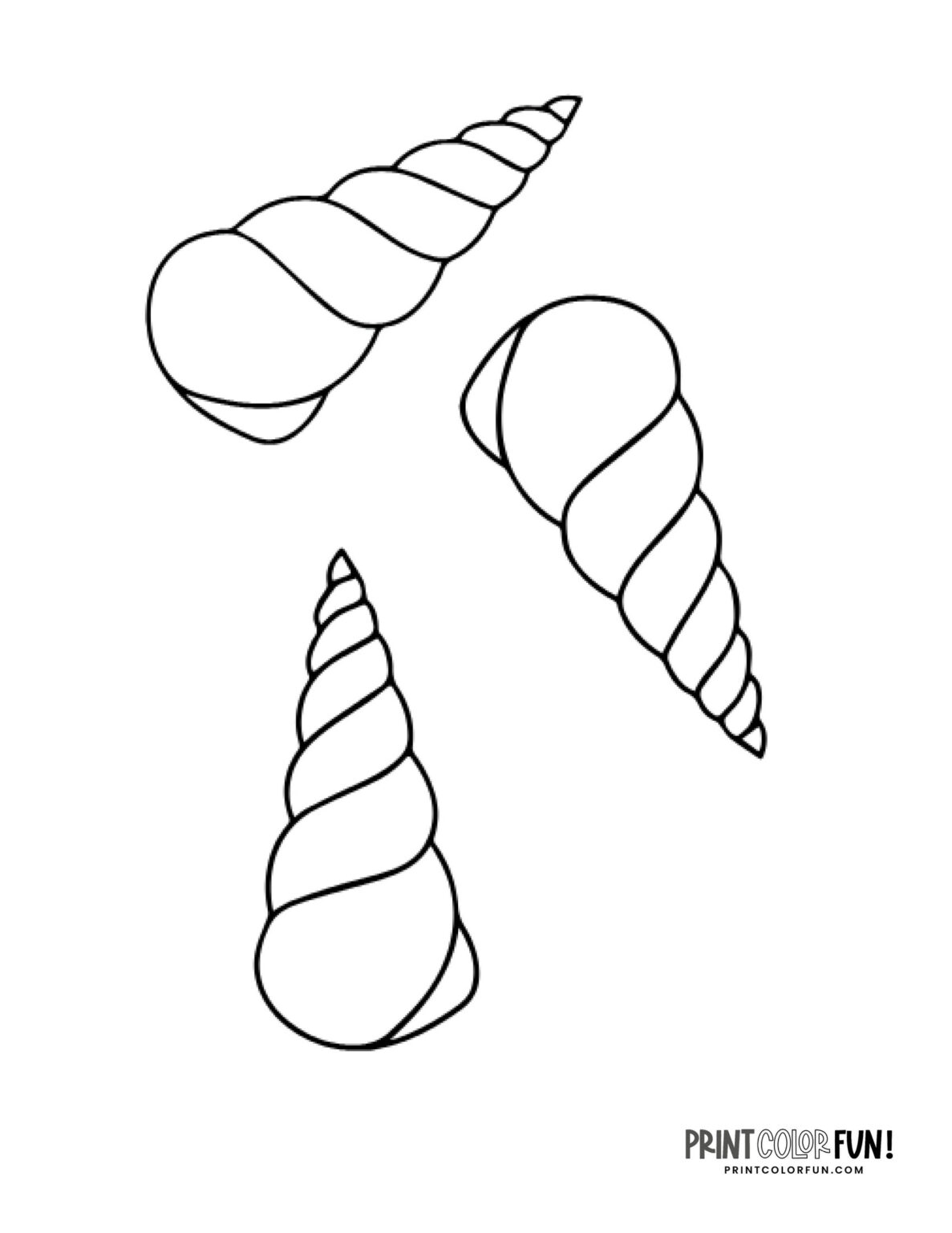25+ Seashell clipart &amp; coloring pages plus fun craft ideas for kids, at ...
