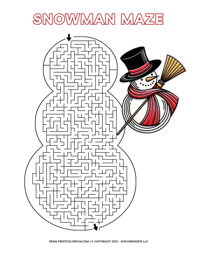 47 cool snowman coloring pages, plus snowman word search & mazes to ...