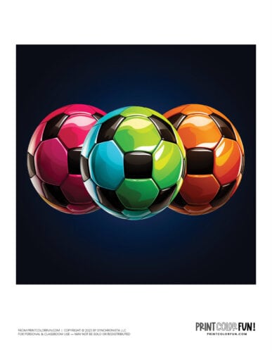 Soccer ball - Football color clipart from PrintColorFun com
