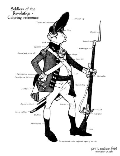 Soldiers of the Revolution coloring pages - Reference guide