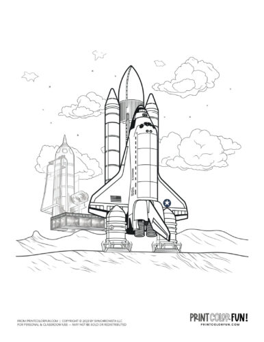 Space shuttle coloring clipart at PrintColorFun com (2)