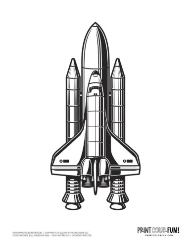 Space shuttle coloring page clipart at PrintColorFun com (1)