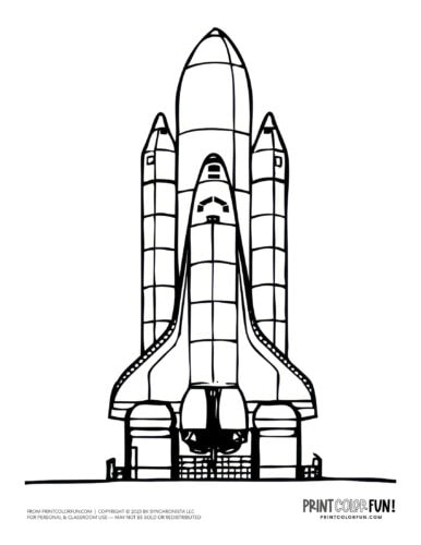 Space shuttle coloring page clipart at PrintColorFun com (2)