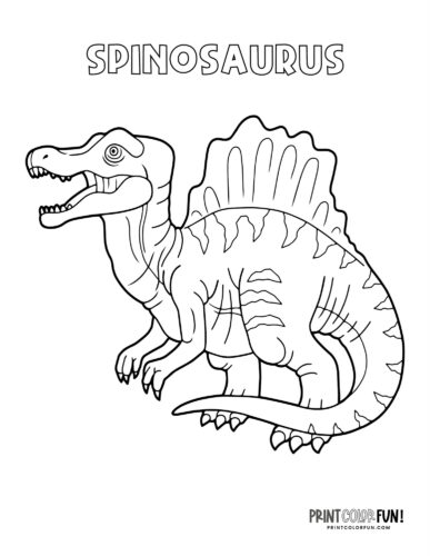 Spinosaurus dinosaur coloring page - PrintColorFun com
