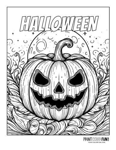 Spooky Halloween Jack-o'lantern printables (1)