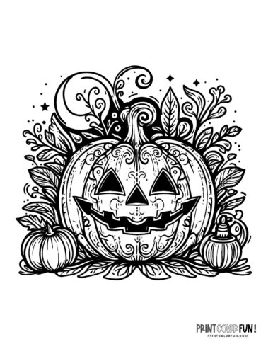 Spooky Halloween Jack-o'lantern printables (2)