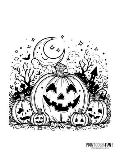 Spooky Halloween Jack-o'lantern printables (3)