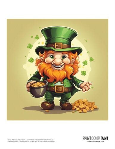 St Patrick's Day leprechaun color clipart at PrintColorFun com (2)