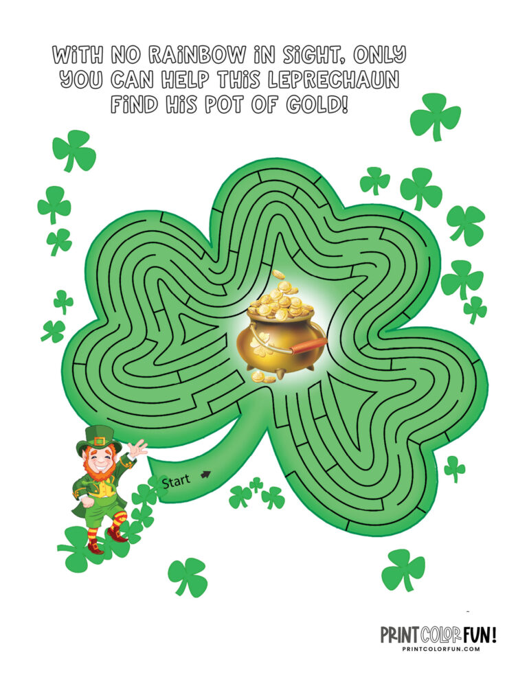 17+ free St. Patrick's Day coloring pages, clipart, puzzles & other fun ...