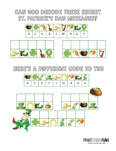 St Patrick's Day puzzles and games at PrintColorFun com (3)