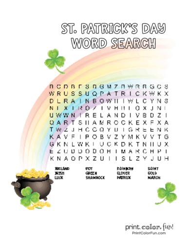 St Patrick's Day wordsearch (2)