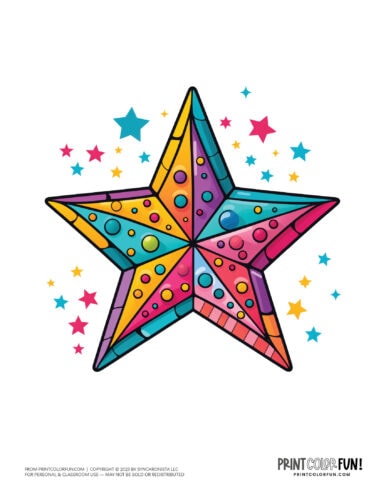 Star color clipart design from PrintColorFun com (01)