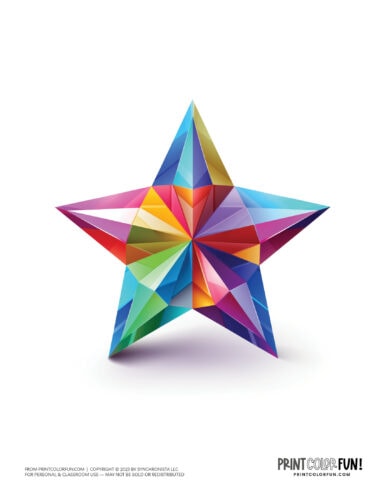 Star color clipart design from PrintColorFun com (09)