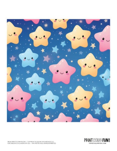 Star color clipart pattern from PrintColorFun com (2)
