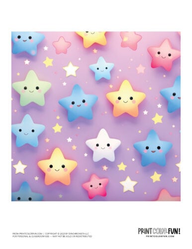 Star color clipart pattern from PrintColorFun com (3)