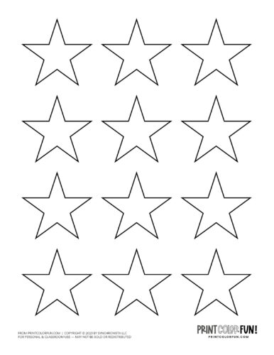 Star coloring page clipart from PrintColorFun com (4)