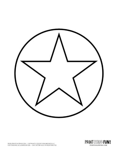 Star coloring page clipart from PrintColorFun com (6)