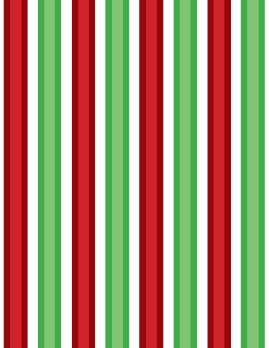 Striped Christmas gift wrap - Red and green - PrintColorFun com