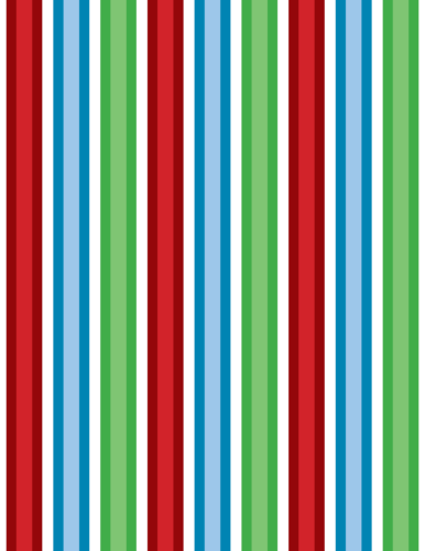 Striped Christmas wrapping paper - Red blue green - PrintColorFun com