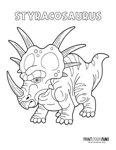 Styracosaurus dinosaur coloring page - PrintColorFun com