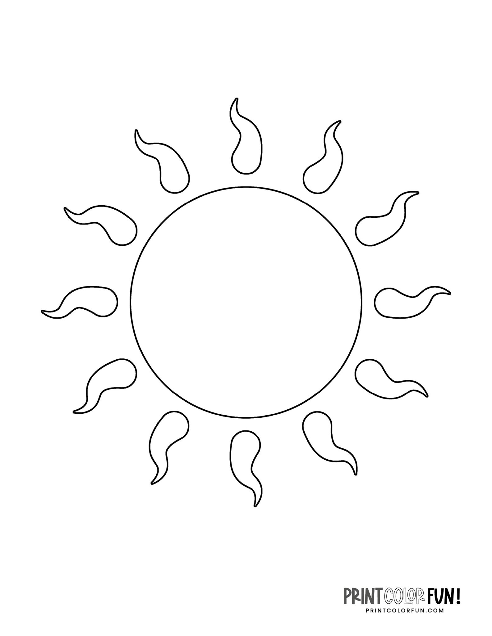 Kids Sun Page Coloring Pages