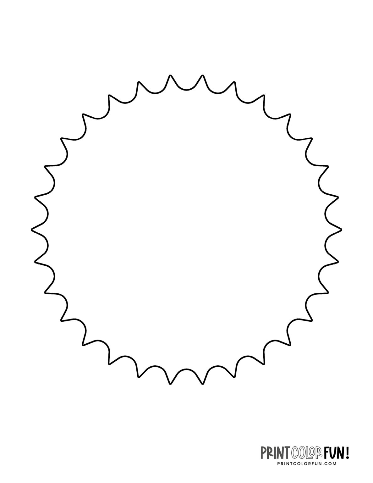 24 fun sun clipart plus cute sun printable coloring pages for crafts and cards, at PrintColorFun.com