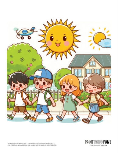 Sunny day activities color clipart at PrintColorFun com (5)