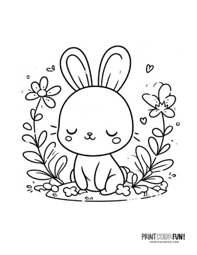 Sweet little bunny rabbit from PrintColorFun com